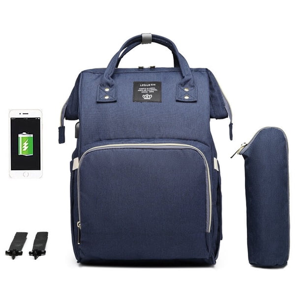 Bolsas de pañales para mamás, bolsa de pañales USB para el cuidado del bebé, mochila de mamá de gran capacidad, bolsa húmeda de maternidad, bolsa impermeable para bebé embarazada