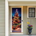 thumbnail image 3 of Christmas Door Curtain Door Cover Christmas Tree and Door Cover Decorative Tapestry Holiday Party Door Curtain Tapestry Door Cover Christmas Party Decoration, 3 of 7
