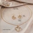 thumbnail image 5 of 5Pcs Heart Necklace Set under $5! Xqxayjr Peach Heart Shaped Necklace Earring Set, Double Heart Alloy Jewelry Collection, Romantic Couple Gift Idea, Fashionable Matching Necklace Earrings, 5 of 9