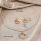 thumbnail image 5 of Conjunto de collar y aretes en forma de corazón color melocotón | Joyería de aleación para parejas | Largo del collar: 50 cm | Elegante diseño de doble corazón | Regalo para aniversarios, cumpleaños, 5 of 9