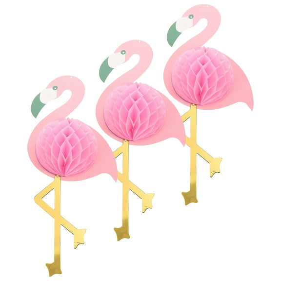 FRCOLOR  3 Pcs Flamingo Tablecloth Tropical Party Decorations