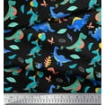 thumbnail image 3 of Soimoi Black Cotton Duck Fabric Balloon & Dinosaur Kids Print Sewing Fabric Yard 42 Inch Wide, 3 of 3