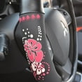 thumbnail image 6 of BDK Pink Hawaiian Hibiscus Pattern Steering Wheel Cover, Standard Size 14.5" to 15.5", 6 of 8
