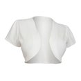 thumbnail image 1 of Ladies Fashion Sexy Short Sleeve Solid Color Knit Bolero Shrug Jackets, 1 of 5