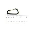 thumbnail image 2 of 100 pcs - 1-7/8 inch Black Aluminum Carabiner D Shape Round Edge, Keychain Clip, Spring Snap Key Chain Clip Hook, 2 of 3