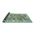 thumbnail image 2 of Ahgly Company Indoor Square Southwestern Light Blue Country Area Rugs, 3' Square, 2 of 4
