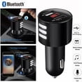 thumbnail image 2 of USB C Bluetooth Car FM Transmitter with Bluetooth 5.0, Bluetooth Car Adapter Support Hands-Free Calling, Siri Google Assistant, USB Flash Drive, 2 of 3