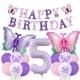 thumbnail image 1 of Set de globos para fiesta de quinto cumpleaños con temática de mariposas, 15 unidades, 1 of 1