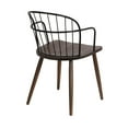 thumbnail image 5 of Bradley Steel Framed Side Chair in Black Powder Coated Finish and Walnut Glazed Wood, 5 of 6