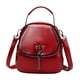 thumbnail image 2 of Mochila pequeña de piel sintética para mujer, sencilla, moderna, informal, ligera, para viajes Rojo, 2 of 9