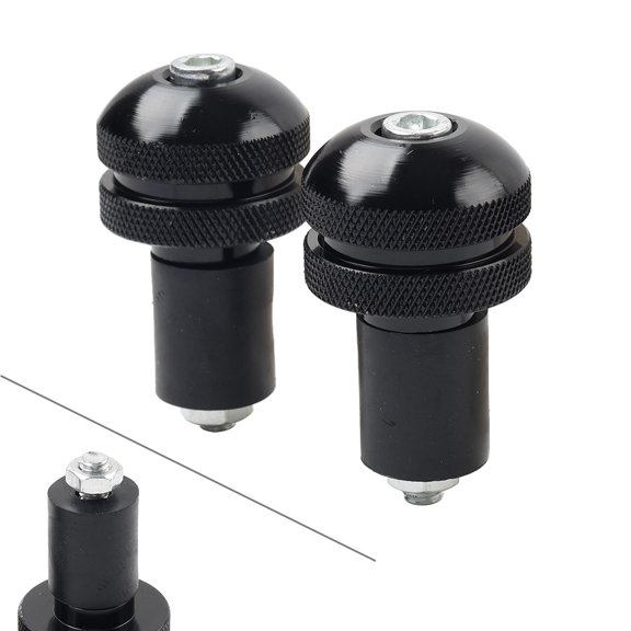 NS 2pcs Aluminum Universal 7/8" Vibration Bar Ends Handlebar Hand Grips End Motorcycle Cap Plug Slider Black For Universal for Motorbike