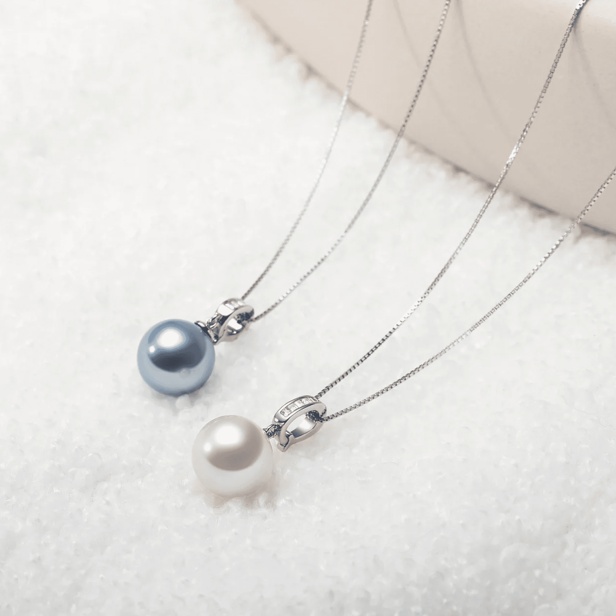 Yami 10-11mm Cultured White  Pearl Necklace 925 Sterling Silver 18+2In  Valentine's Day Jewelry Gift for Women