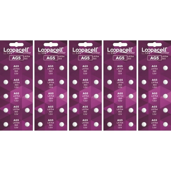 LOOPACELL 50 AG5 Button Cell Batteries, Alkaline Button Battery, 1.5V 10 Pcs Per Pack