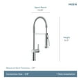 thumbnail image 6 of Moen 7822 Cia 1.5 GPM Pre-Rinse Semi-Professional Pull Down Kitchen Faucet - Black, 6 of 9