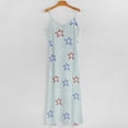 thumbnail image 5 of American Flag Blue Red White Sleeveless Suspender Dress Summer Fashion Casual Long Dress, 5 of 9