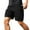 Black, variant on Bcfgryg Male Summer Sport Quick Drying Shorts Drawstring Glued Zipper Pocket Shorts Lightweight Men's Running Shorts Black L