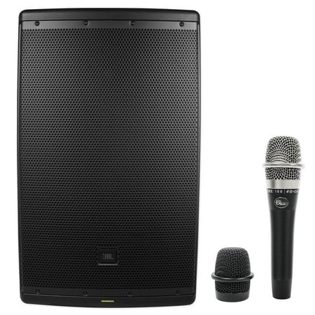 JBL EON615 15" 1000 Watt 2-Way Powered DJ PA Speaker System w/Bluetooth+Blue Mic