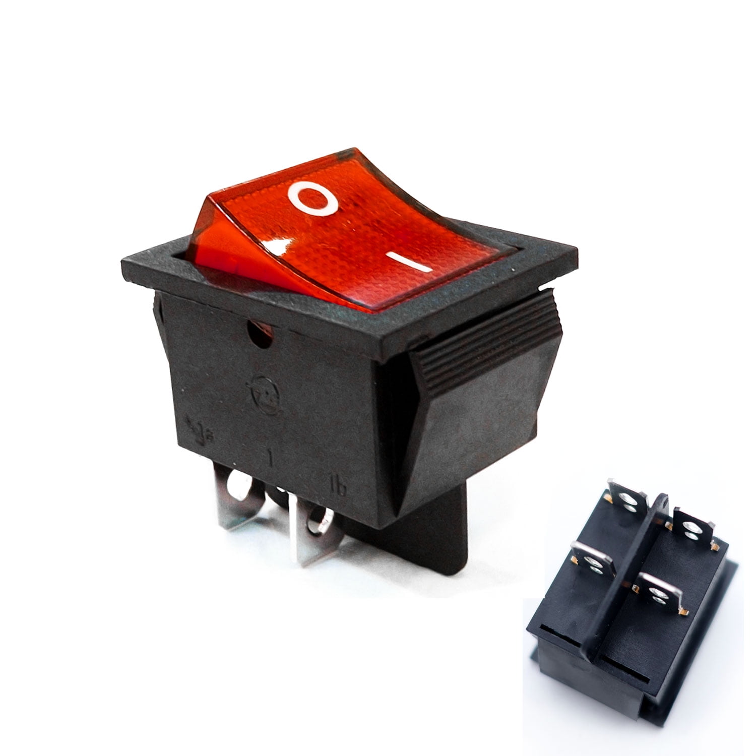Details about   DPST-Double Pole Single Throw 4-Pin ON-OFF 20amp Red LED Rocker Switch 