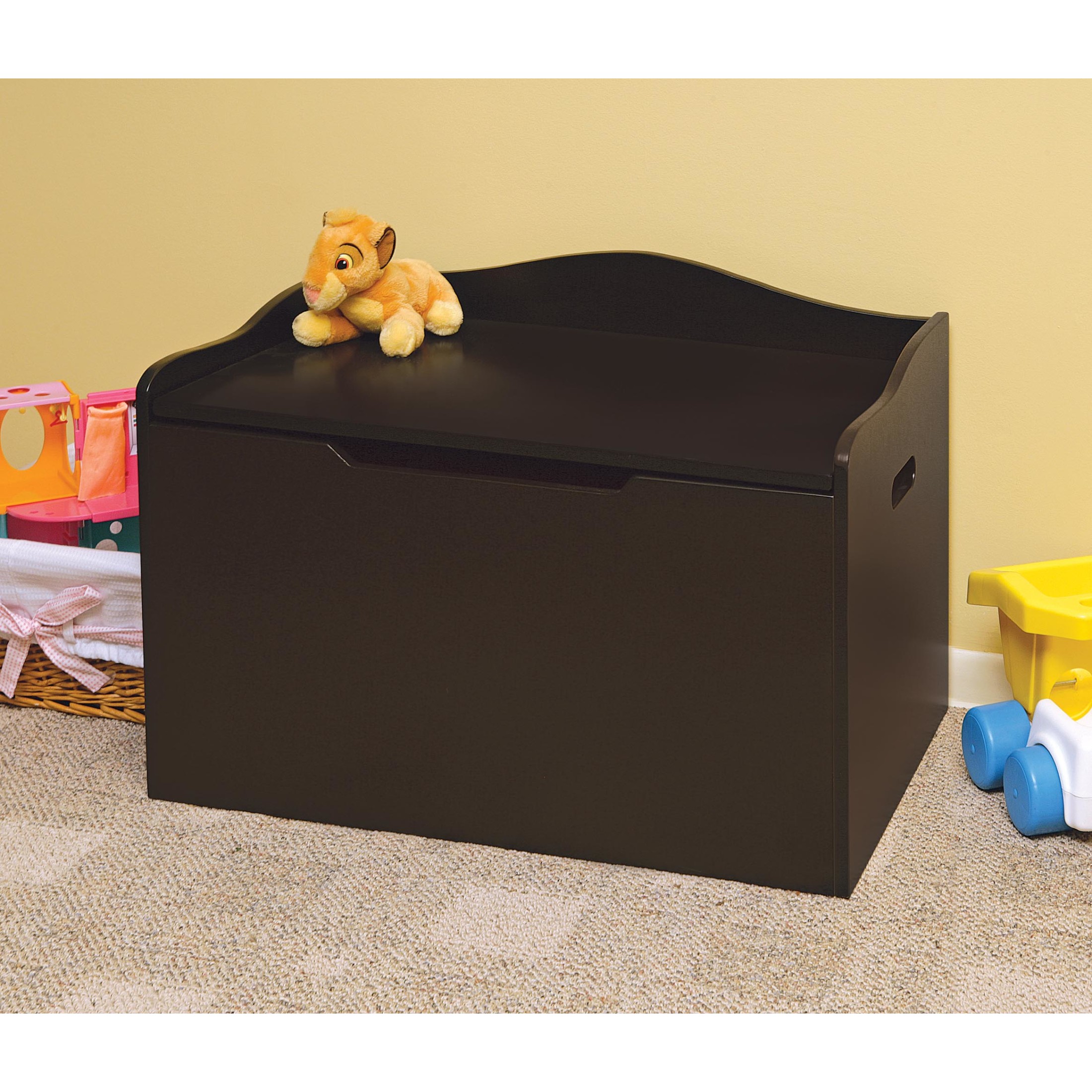 Badger Basket Kid's Wood Bench Top Toy Box 3.9 Cu ft. Capacity - Espresso - image 2 of 7