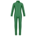 thumbnail image 3 of Haitryli Kids Girls Unitard Full Body Long Sleeve One Piece Ballet Dance Gymnastics Leotard Dancewear Green 7-8, 3 of 6