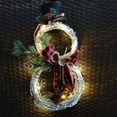 thumbnail image 4 of Christmas Wreath with Lights for Front Door,16 x 8 Inch Battery Pperated Christmas Decorations Lighted Snowman Wall Decor, 4 of 6
