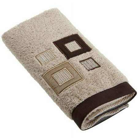 Metropolis Embroidered Hand Towel - Linen