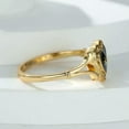 thumbnail image 5 of K-KED Bohemian Heart Golden Color Ring for Women Love Heart Black Enamel Ring-#8, 5 of 6