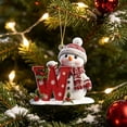 thumbnail image 5 of SPOORYYO Christmas Tree Ornament Hanging Decor, Acrylic Christmas Decoration Pendant with Hanging Rope for Tree, Wreath, Wall and Holiday Display, STYLE W, 5 of 7