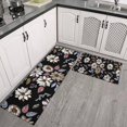 thumbnail image 2 of Pioneer Flower Floral Print Pattern Kitchen Rugs Sets Of 2,Anti Fatigue Kitchen Mat Rugs Non Slip Washable,Decorative Kitchen Floor Mats for Kitchen,Sink,Laundry,17"x30"+17"x47", 2 of 7