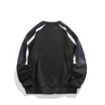thumbnail image 4 of Blusas y camisas de manga larga con cuello redondo para hombre, suéter deportivo informal con bloques de color y cuello redondo, blusas de manga larga con cuello redondo, blusa de poliéster para hombr, 4 of 9