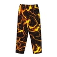 thumbnail image 3 of Lsque Orange Lightning Print Women's Pajama Pants, Lounge Pant - Comfortable Home Wear,Elastic Waistband, Stylish Design-XX-Large, 3 of 9