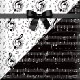 thumbnail image 5 of 12-Sheet Musical Notes Wrapping Paper Set | Black & White Staff Music Gift Wrap | 6 Designs for Concerts, Music Themed Parties & More, 5 of 5