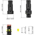 thumbnail image 4 of Conector eléctrico impermeable para coche de 10 Uds., conector de 2 pines, conector de cable para automóvil, para coche, camión y motocicleta, 4 of 5