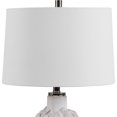 thumbnail image 2 of Benjara BM239397 Bellied Shape Ceramic Table Lamp with Starfish & Sea Shell Carving, White, 2 of 5