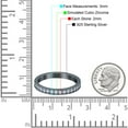 thumbnail image 4 of Black Tone, Simulated Cubic Zirconia Size-8 Full Eternity Stackable Band Wedding Engagement Bridal Ring 925 Sterling Silver, 4 of 7