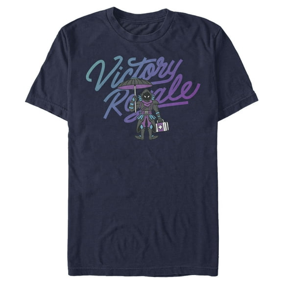 Men's Fortnite Raven Victory Royale  T-Shirt - Navy Blue - Small