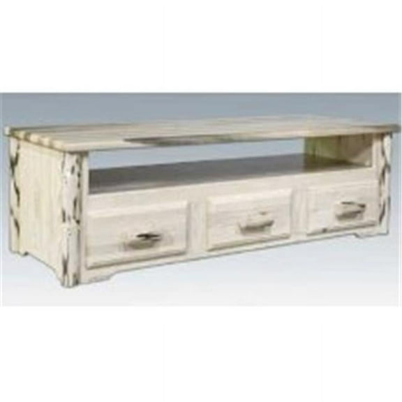 Sitting Chest Entertainment Center - Clear Lacquer