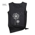 thumbnail image 1 of Débardeur Femme Imprimé Floral Décontracté Col Rond Sans Manches T-shirt, Gris, TTG, 1 of 8