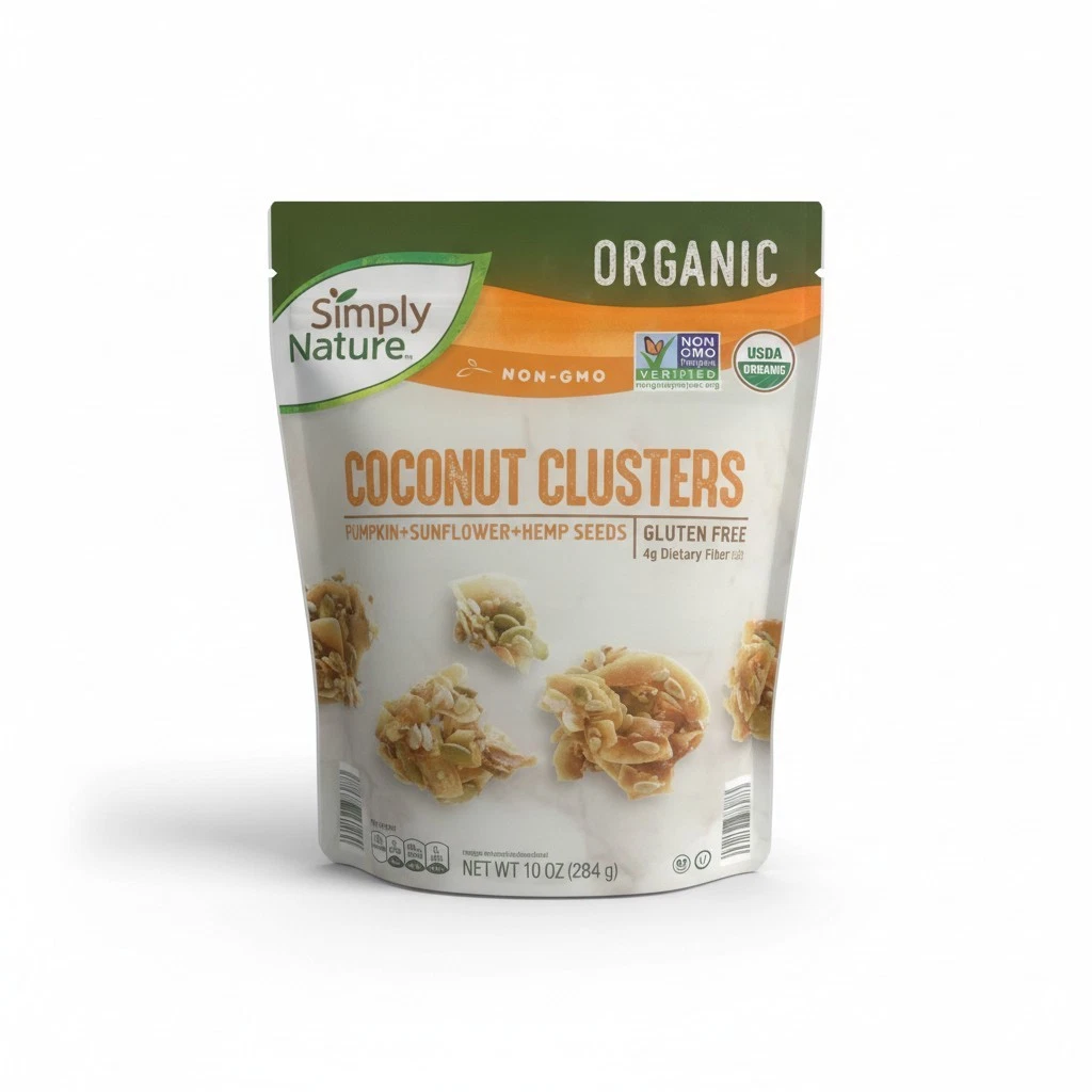 Keto Coconut Clusters, Organic Snack with Pumpkin, Sunflower & Hemp Seeds, Gluten-Free, Non-GMO, 10 oz- Pack of 2