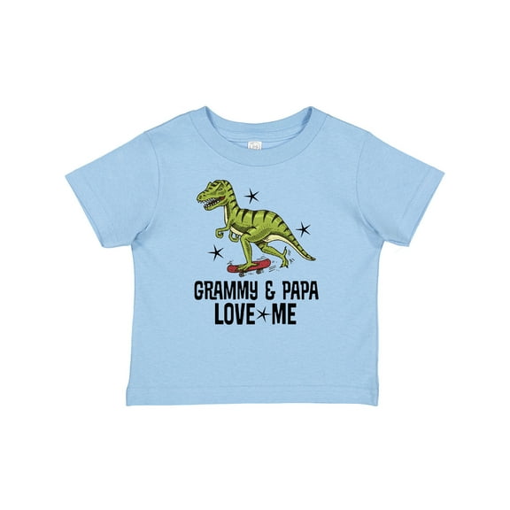Inktastic Grammy and Papa Love Me Dinosaur Grandson Boys Baby T-Shirt