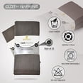 thumbnail image 4 of GOLD TEXTILES Cloth Napkins (18x18) Inches, 12 Pack Dinner Napkins, Poly Cotton Soft & Reusable (Gray), 4 of 6