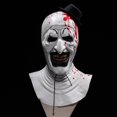 thumbnail image 3 of Máscara de payaso de Horror, sombrero de Joker malvado de demonio sangriento espeluznante, casco de látex, accesorios de disfraz de fiesta de Halloween, 3 of 4