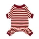 thumbnail image 1 of Pijama para perro Fitwarm XL, tela gofrada a rayas rojas y blancas, 1 of 7