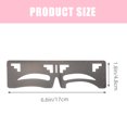 thumbnail image 4 of 2Pcs Eyebrow Ruler Stainless Steel Eyebrow Stencil Guide Makeup Tool for Women Girls, 4 of 9