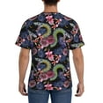 thumbnail image 2 of Naloa Snake And Flower Men's T-Shirt Sport T-shirt Men's Basic Tee Casual Men's Shirt, Round Neck, Short Sleeves - 3X-Large, 2 of 5
