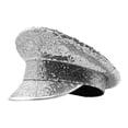 thumbnail image 2 of Pink Season Performance Sequin Hat Unisex Lightweight Party Cosplay Sergeant Cap Festival Photo Prop Women Men Captain Birthday Sailor Hat, 2 of 2