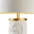 thumbnail image 3 of Benzara BM240922 Table Lamp with Polyresin Base & Baroque Scroll Design, White, 3 of 5