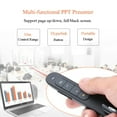 thumbnail image 6 of 2.4GHz Wireless PowerPoint Clicker Remote Controller Flip Pen Pointer Handheld PPT Presenter Unibody 10m Controlling Range black, 6 of 6