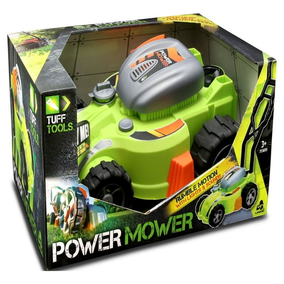 Lanard Tuff Tools: Power Mower - Kids Lights & Sound Toy, Mega Yard Tool, Realistic Action Yard Work Toy, Battery Powered, Ages 3 