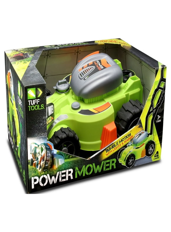 Lanard Tuff Tools: Power Mower - Kids Lights & Sound Toy, Mega Yard Tool, Realistic Action Yard Work Toy, Battery Powered, Ages 3+